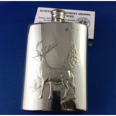 Stag Scene Pewter Hip Flask