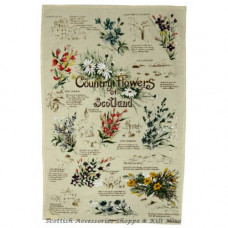 Scottish Country Flowers Tea Towel