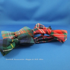 Men's Wool Tartan Wing Collar Bow Tie